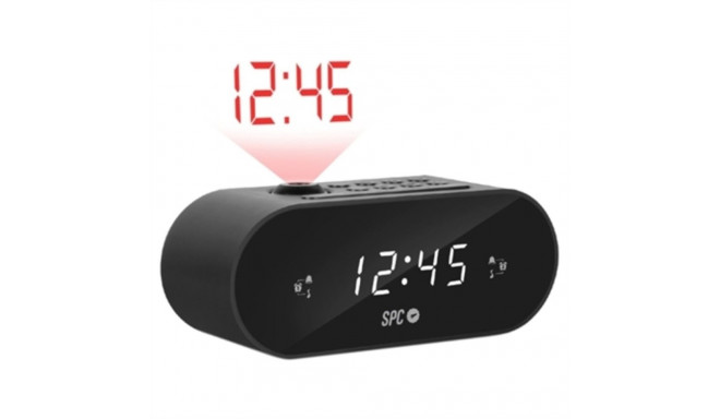 Radio Alarm Clock with LCD Projector SPC 4586N Black