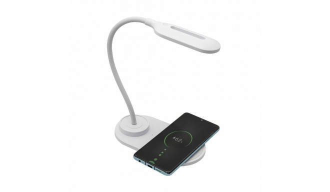 LED lampa ar bezvadu lādētāju viedtālruņiem Denver Electronics LQI-55 Balts 5 W
