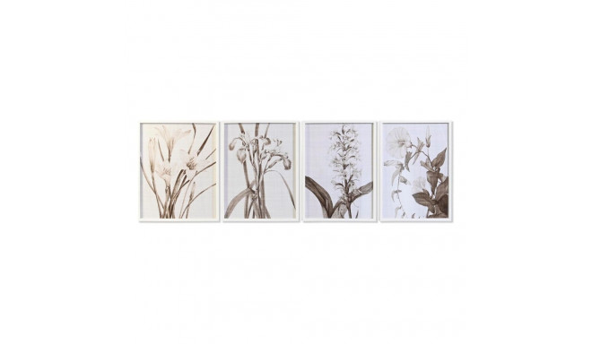 Maal DKD Home Decor Kristall Kask 55 x 70 x 2,5 cm 55 x 2,5 x 70 cm Kwiaty (4 Tükid, osad)