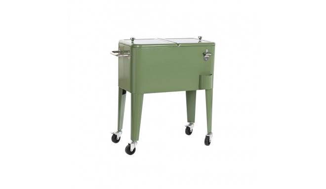 Переносной Холодильник DKD Home Decor 74 x 43 x 80 cm Сталь Зеленый полипропилен 56 L