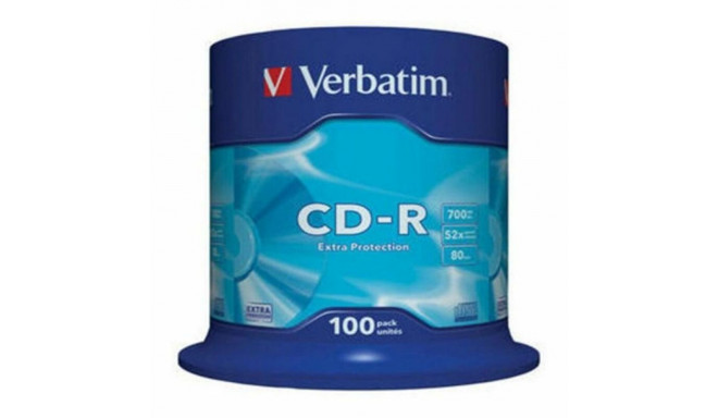 CD-R Verbatim Extra Protection 52x 100 Units 700 MB 52x