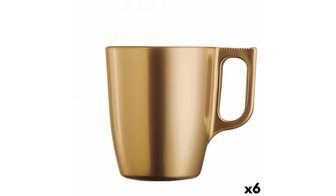 Кружка Mug Luminarc Flashy Позолоченный Cтекло 250 ml (6 штук)