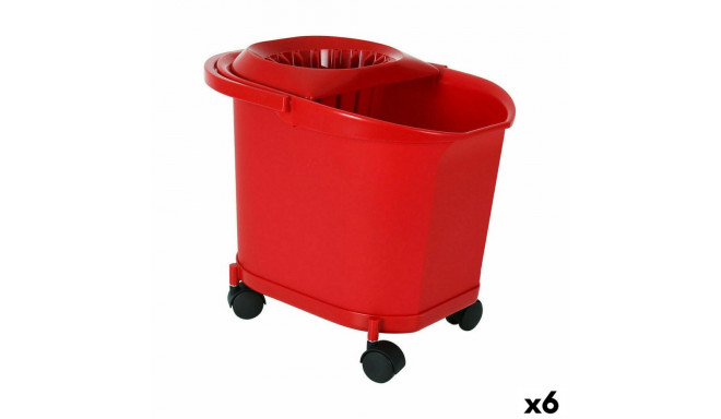 Cleaning bucket 16 L Red (6 Units)
