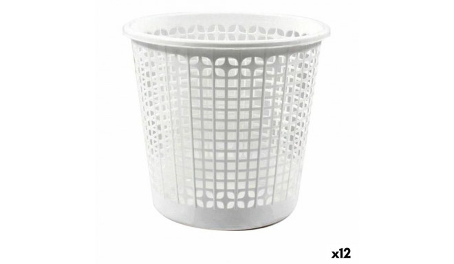 Rubbish bin Dem Office White 27 x 27 x 25 cm (12 Units) (ø 27 x 25,5 cm)