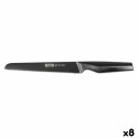 Bread Knife Quttin Black Edition 8 Units 20 cm