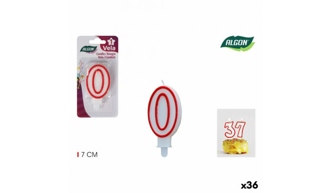 Candle Set Algon Red (36 Units)