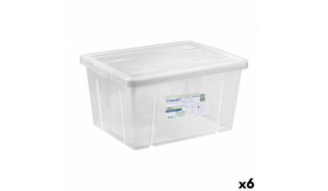 Uzglabāšanas Kaste ar Vāku Tontarelli Linea box 29 L 47 x 36 x 24,5 cm (6 gb.)