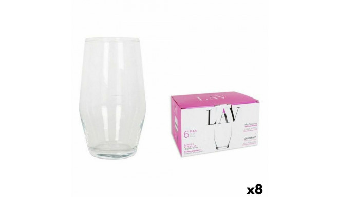 Set of glasses LAV 144954 6 Pieces (8 Units) (495 ml)