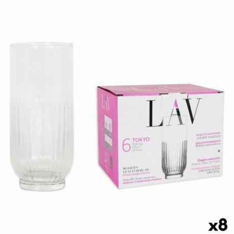 Glāžu komplekts LAV 144946 6 Daudzums (8 gb.) (395 ml)