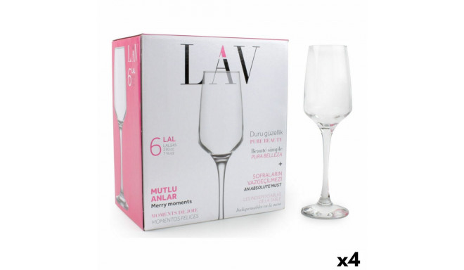 Champagne glass LAV Lal 6 Pieces (4 Units)
