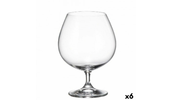 Topside komplekt Bohemia Crystal Clara Konjak 690 ml 6 Ühikut 4 Ühikut 7,5 x 12 x 16 cm