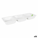 Bļoda La Mediterránea Yummy Aperitīvs Porcelāns Balts 29,3 x 9,5 x 3,3 cm (16 gb.) (29,3 x 9,5 x 3,3