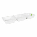 Bowl La Mediterránea Yummy Aperitif Porcelain White 29,3 x 9,5 x 3,3 cm (16 Units) (29,3 x 9,5 x 3,3