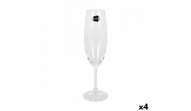 Champagne glass Crystalex Lara Crystal 220 ml Champagne 6 Pieces (6 Units) (4 Units)