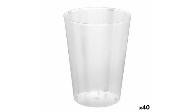 Korduvkasutatavate prillide komplekt Algon Läbipaistev Siider 40 Ühikut 500 ml (10 Tükid, osad)