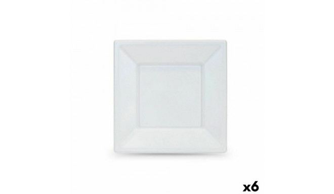 Set of reusable plates Algon White Plastic 18 x 18 x 1,5 cm (36 Units)