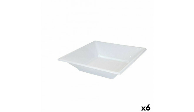 Set of reusable plates Algon White Plastic (36 Units)