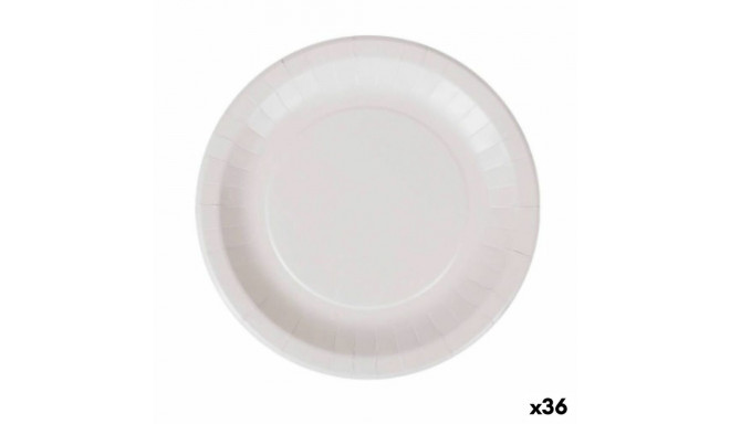 Plate set Algon Disposable White Cardboard 28 cm (36 Units)