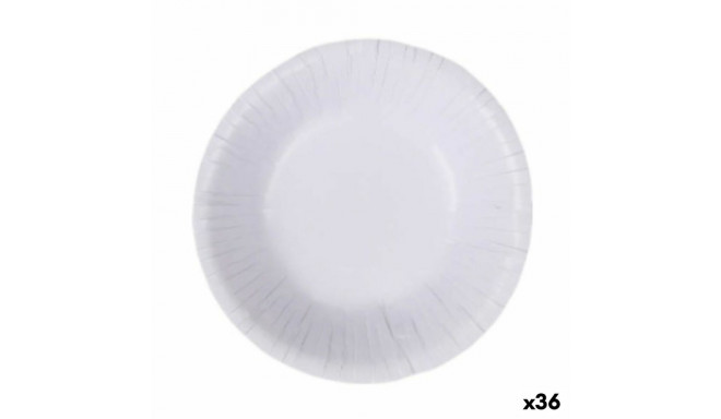 Plate set Algon Disposable White Cardboard 450 ml (36 Units)