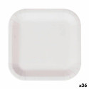 Taldrikute komplekt Algon Ühekordne Valge Papp 26 cm (36 Ühikut)