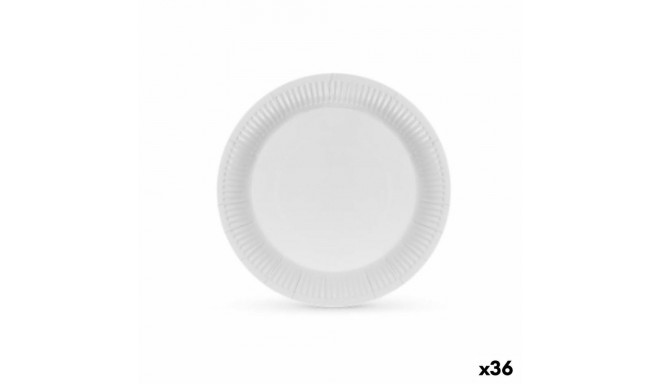 Plate set Algon Cardboard Disposable White (36 Units)