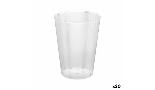 Set of reusable glasses Algon Transparent Cider 20 Units 500 ml (15 Pieces)