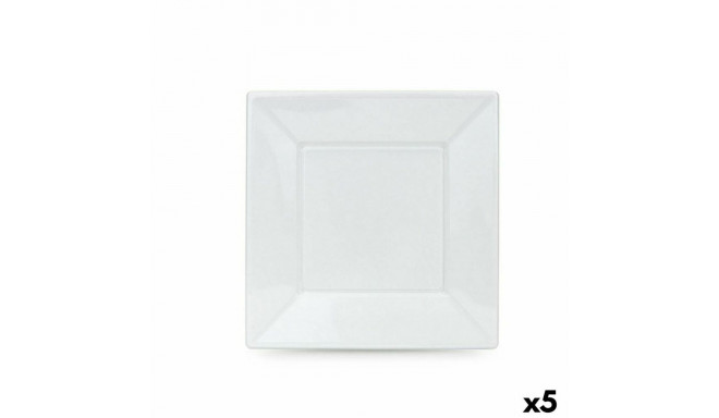 Set of reusable plates Algon White Plastic 23 x 23 x 1,5 cm (36 Units)