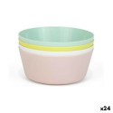 Kausside komplekt Dem Mitmevärviline 4 Tükid, osad Plastmass 12 x 12 x 5 cm (4 Tükid, osad) (24 Ühik