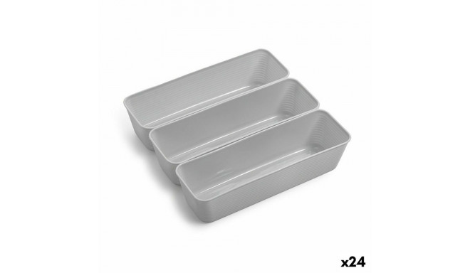 Drawer Organizer Dem Plastic Multi-use (3 Pieces) (24 Units)