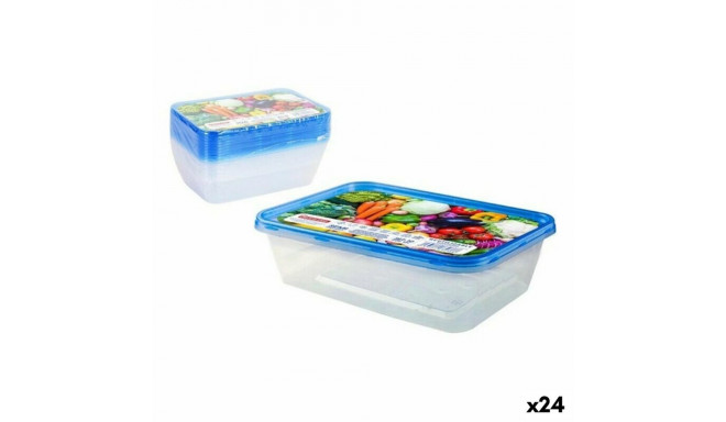Set of 10 lunch boxes Privilege 49786 500 ml Rectangular 17,5 x 12 x 4 cm (24 Units)