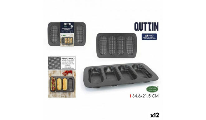 Baguette Mould Quttin Baguette 34,6 x 21,5 x 3 cm (12 Units)