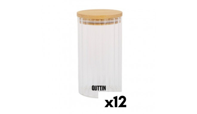 Transparent Glass Jar Quttin    9 x 16 cm 780 ml 9 x 16,5 cm (12 Units)