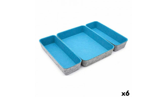 Sahtli sisu Korrastajat Confortime Vilt 28 x 20,5 x 5,3 cm 3 Tükid, osad (6 Ühikut)