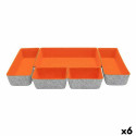 Basket set Confortime 5 Pieces Felt 27,5 x 20 x 5,3 cm (5 Pieces) (6 Units)