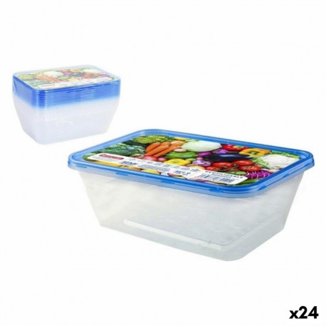 Kahekordne reguleerimissüsteem Privilege 49787 Ristkülikukujuline 750 ml 18 x 12 x 6 cm (24 Ühikut) 