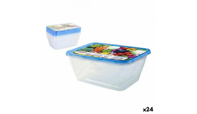 Set of 8 lunch boxes Privilege 1L Rectangular 17,5 x 12 x 7 cm (24 Units)