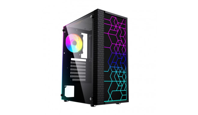 ATX Semi-tower Korpus GEMBIRD Fornax 2500 ARGB Must Mitmevärviline