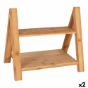 Serveerimislaud Viejo Valle Topeltkõrgus Bambus 33 x 19,5 x 18 cm (2 Ühikut)