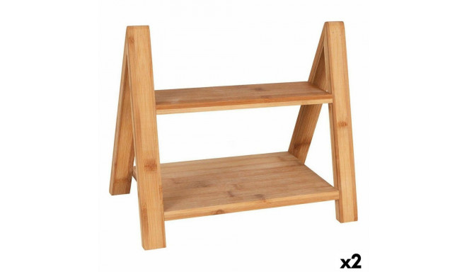 Serving board Viejo Valle Double height Bamboo 33 x 19,5 x 18 cm (2 Units)