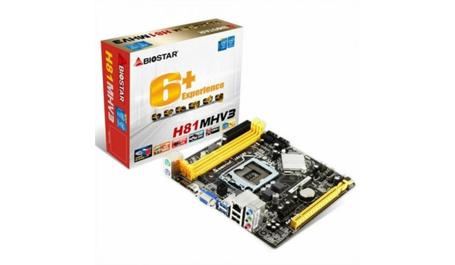 Biostar emaplaat H81MHV3 3.0 H81 Intel H81 LGA 1150