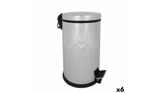 Waste bin Confortime Silver 8 L (6 Units)