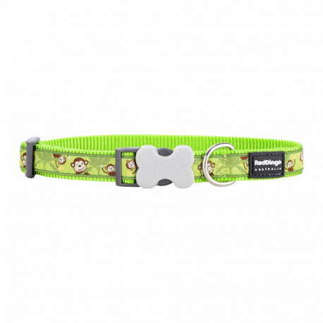 Dog collar Red Dingo STYLE MONKEY LIME GREEN 31-47 cm