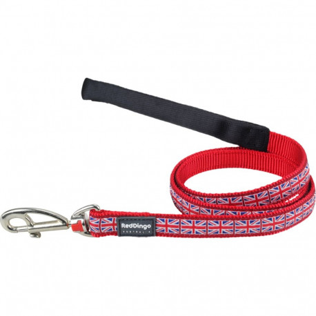 Dog Lead Red Dingo STYLE UNION JACK FLAG Multicolour 15mm x 120 cm