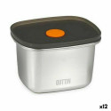 hermeetiline lõunasöögi karp Quttin Roostevaba teras Ristkülikukujuline 450 ml 11,6 x 9,4 x 7 cm (12
