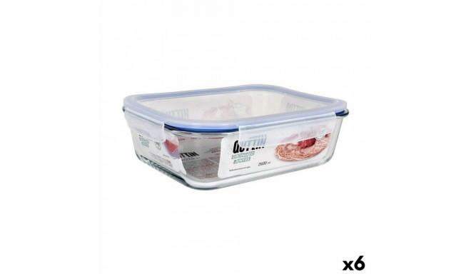 Hermetic Lunch Box Quttin   Rectangular 2,6 L (6 Units)