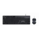 Klaviatuur ja Hiir GEMBIRD KBS-UM-04 Must Mustvalge QWERTY Qwerty US