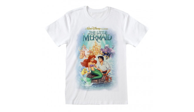 Lühikeste varrukatega T-särk The Little Mermaid Classic Poster Valge Unisex - L
