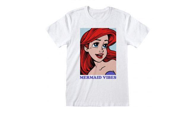 Lühikeste varrukatega T-särk The Little Mermaid Mermaid Vibes Valge Unisex - L