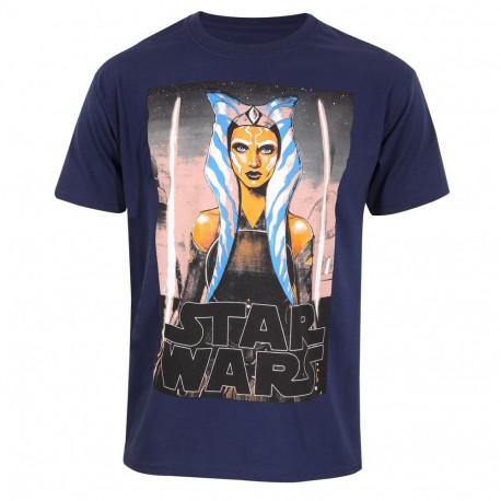 Lühikeste varrukatega T-särk Star Wars White Blades Sinine Unisex - M