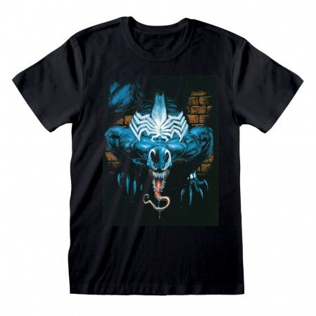 Lühikeste varrukatega T-särk Marvel Wall Lurker Must Unisex - XL